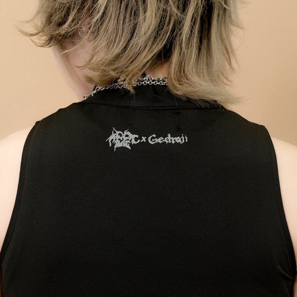 NEW ACDC RAG - Gedraji Cryptid Corpse Black Sleeveless Vest Top - Picture 5 of 7